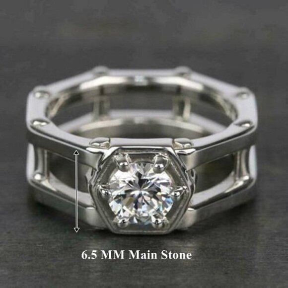 🔥Hollow Band Dainty Round Mujer Refine Fashion Rings for Women/Man,MARR9065 - Picture 8 of 8